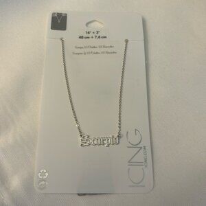 Icing Scorpio Necklace Silver